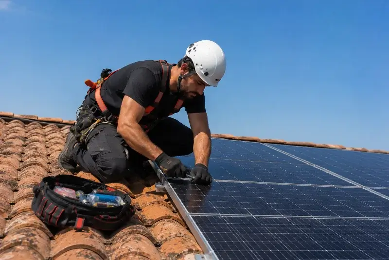 Maintenance et monitoring de panneaux solaires à Sainte-Ouenne