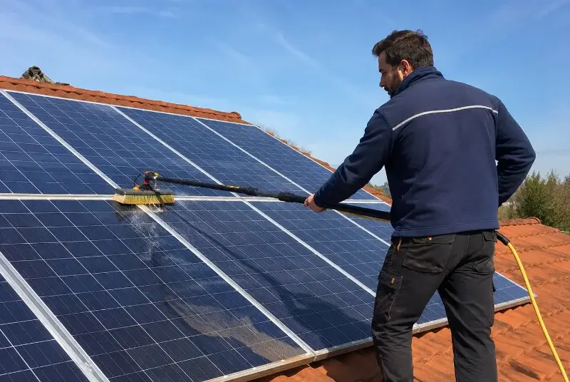Nettoyage et entretien de panneaux solaires à Sainte-Ouenne